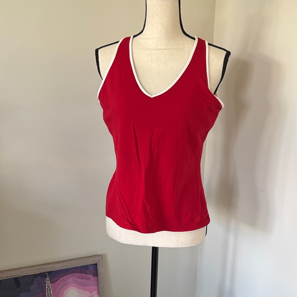 Tommy Hilfiger Red V-Neck Women's Top